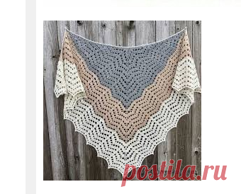 Ажурная шаль. Схема. / knittingideas.ru