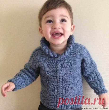 &gt;Детский свитер (Brioche Stitch Baby Sweater).