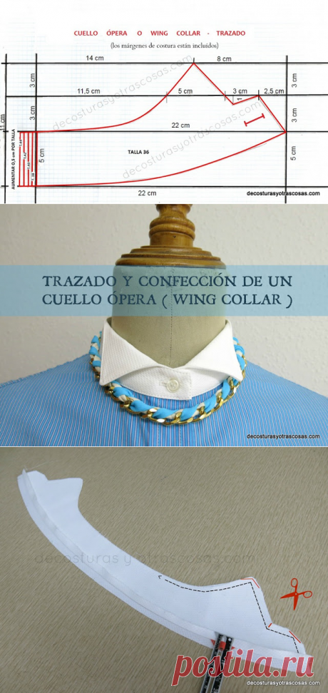 De costuras y otras cosas: COMO COSER UN CUELLO ÓPERA , ESMOQUIN O WING COLLAR
