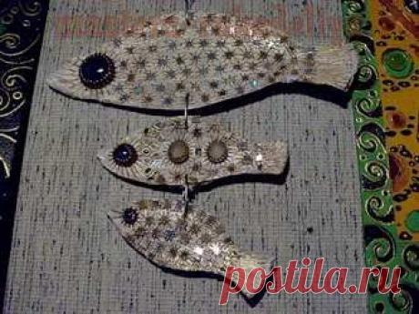 Мастер-класс по лепке из соленого теста: Настенная подвеска "Три пескаря"