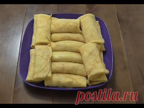 Блинчики с мясом и овощами Куриный фарш. Рецепт.