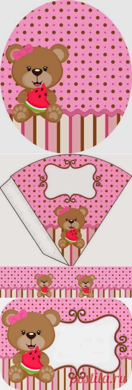 Mini Kit de Osita Comiendo Sandía para Imprimir Gratis. | Ideas y material gratis para fiestas y celebraciones Oh My Fiesta!