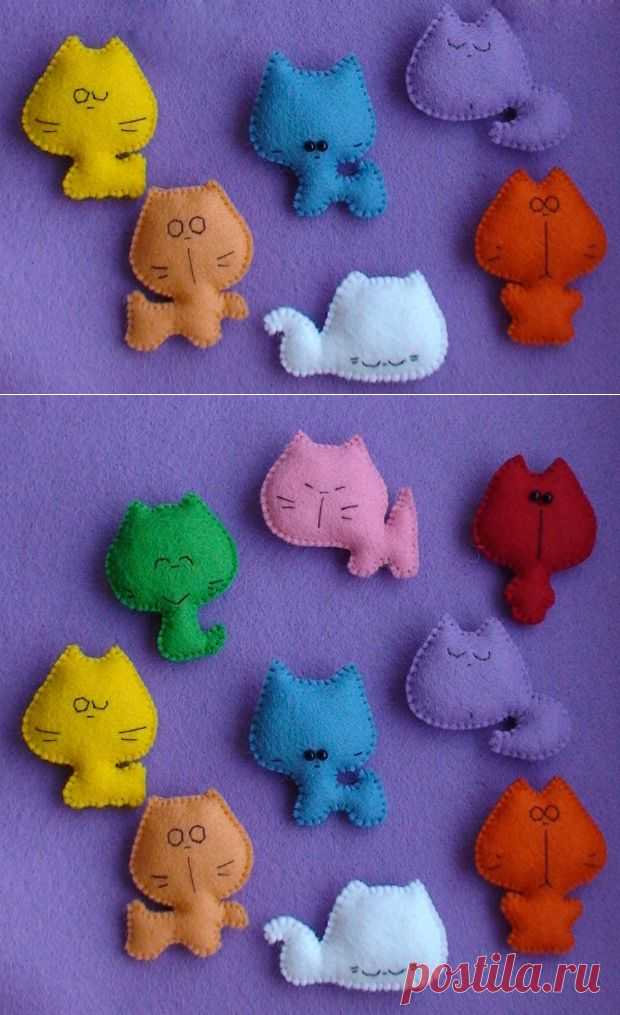Котики из фетра