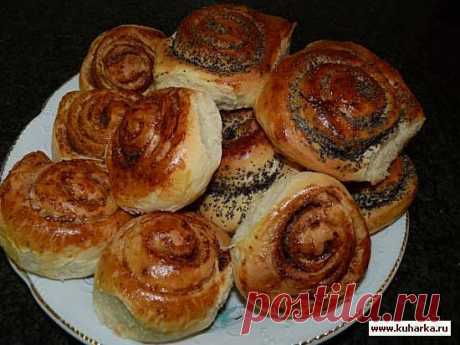 Рецепт: Плюшки с маком и корицей