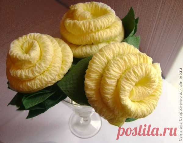 Розы из салфеток своими руками