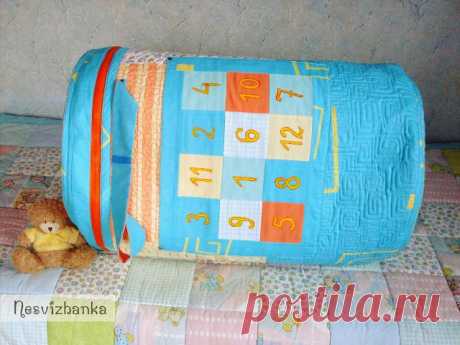 Несвижанка: Корзина-бочонок для игрушек