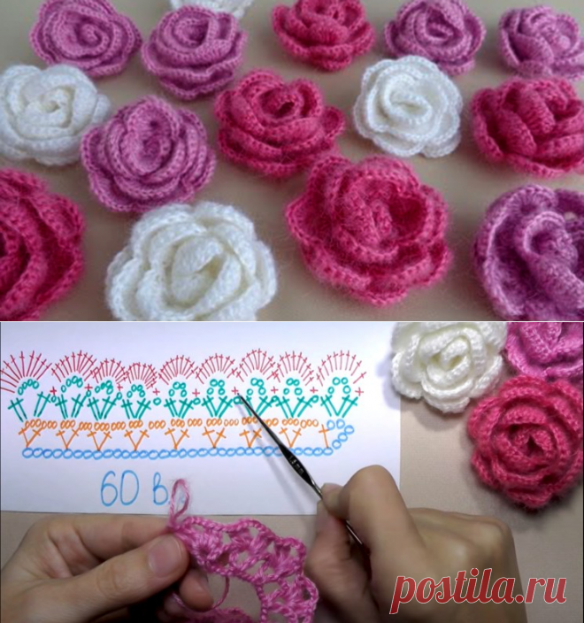 Как связать РОЗОЧКУ (Вязание крючком) — Журнал Вдохновение Рукодельницы