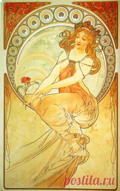 Схемы вышивки крестом картин Альфонса Мухи