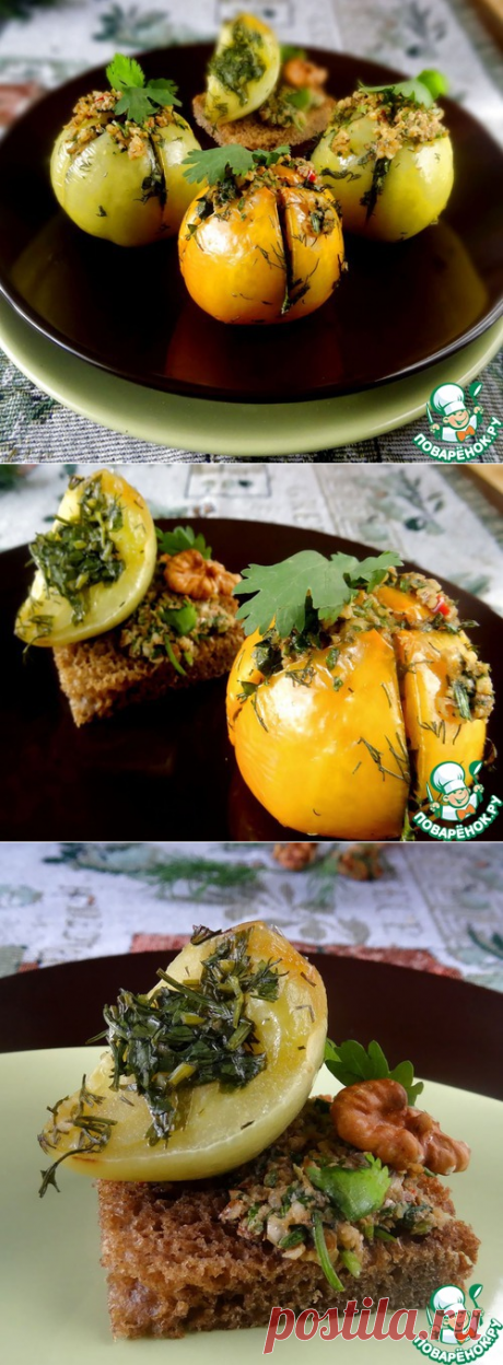 Запеченные зеленые помидоры - кулинарный рецепт
