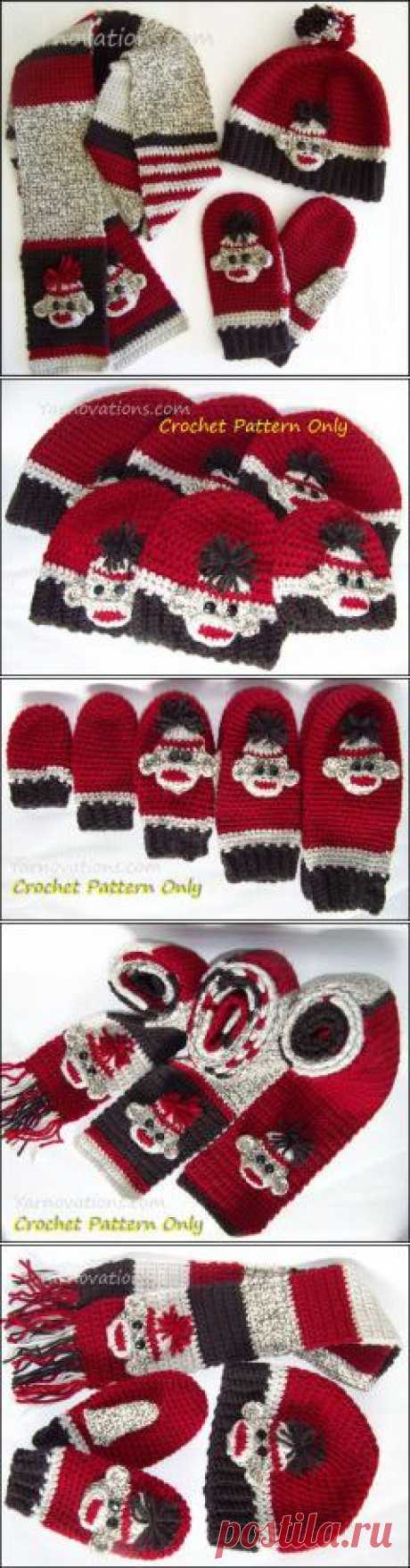Sock Monkey Winter Accessories