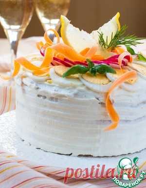 Шведский бутербродный торт - кулинарный рецепт