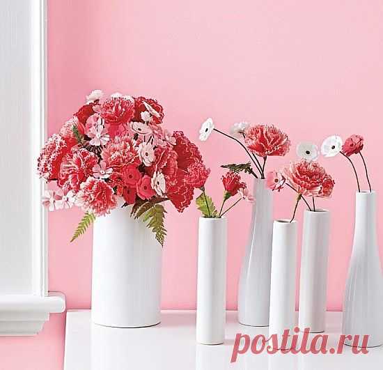 Красивые цветы из бумаги