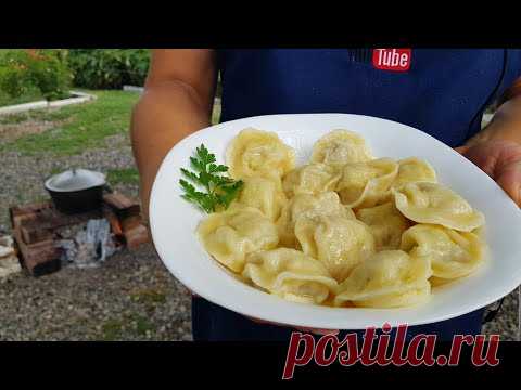 Волшебное тесто для Пельменей и Вареников/Пельмени на Костре Magic dough -dumplings on the fire
