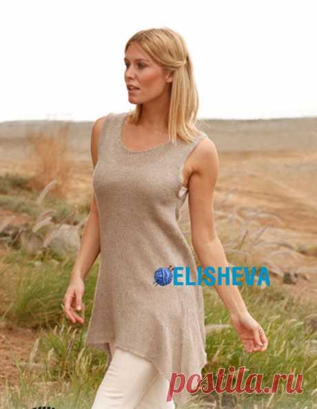 Летняя туника &quot;Madeline&quot; от Drops-design вязаная спицами