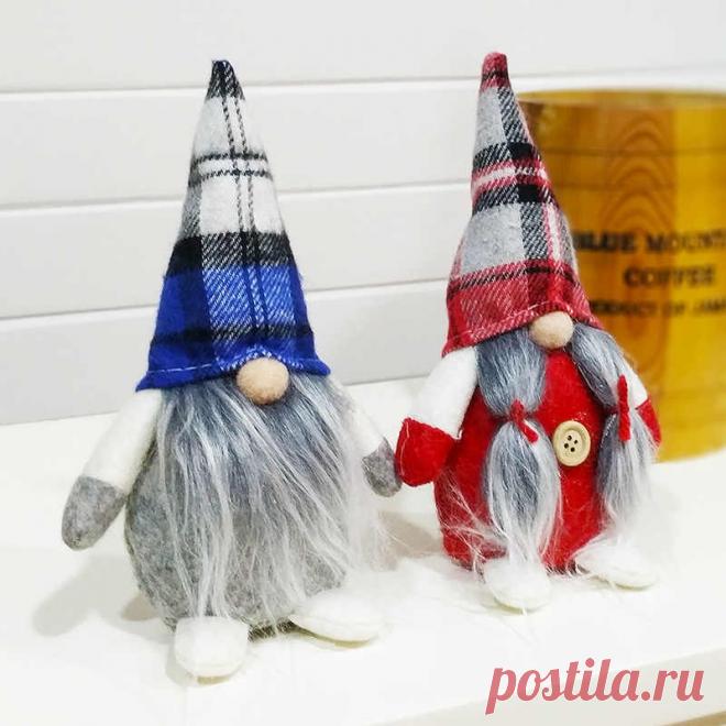 Рождественские украшения ручной работы, праздничные подарки, шведские фигурки, Рождественский набор украшений эльфа, красные, синие детские подарки, милые|Украшения своими руками для вечеринки| | АлиЭкспресс