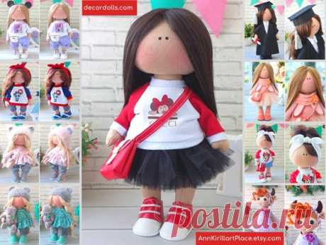 Doll for Nursery Collection Textile Soft Gift Doll Home | Etsy Hello dear visitors!  This is handmade cloth doll created by Master Olga S. (Karaganda, Kazakhstan). All dolls stated on the photo are mady by artist Olga. You can find them in our shop searching by artist name.  Doll is 25 cm (9.8 inch) tall and made of only quality materials.  Such dolls and toys