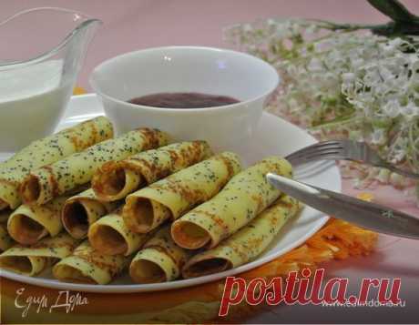 Кукурузные блинчики с маком. Ингредиенты: молоко, пшеничная мука, кукурузная мука | Официальный сайт кулинарных рецептов Юлии Высоцкой