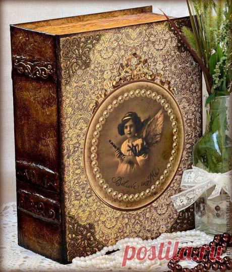 Шкатулка-книга "Ангел". Большая – купить в интернет-магазине на Ярмарке Мастеров с доставкой - 2UZFNRU | Киев