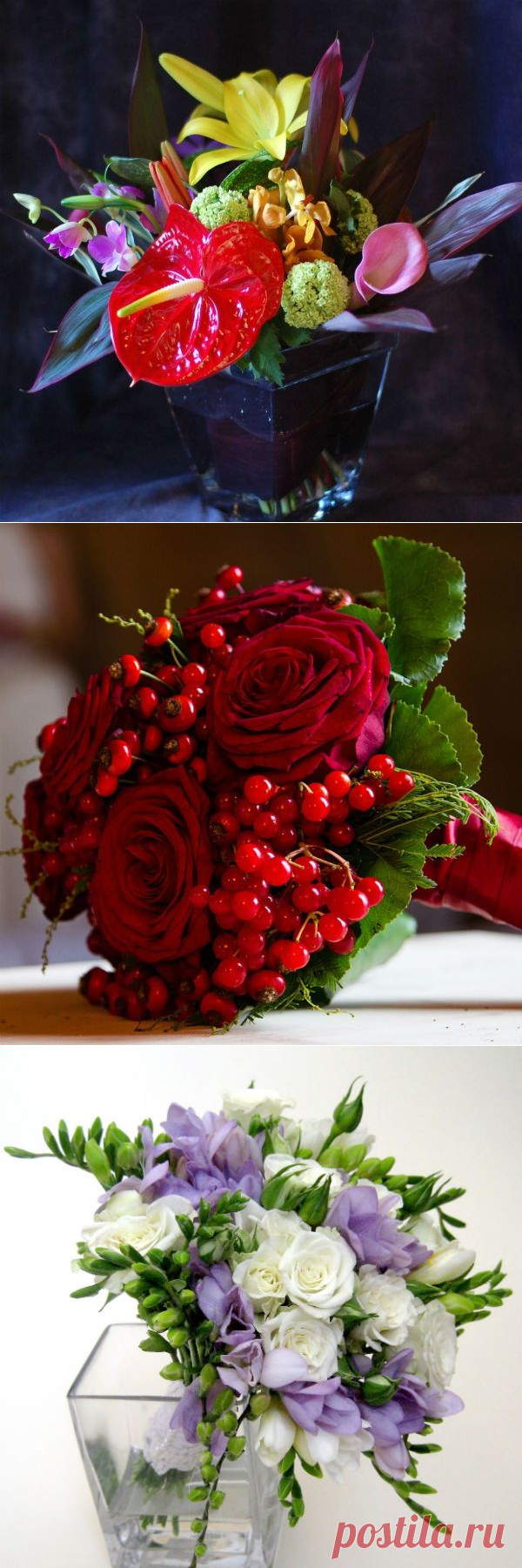 Красивые букеты из живых цветов