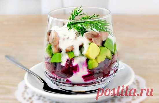 Салат с авокадо, сельдью и свёклой « Рецепты салатов