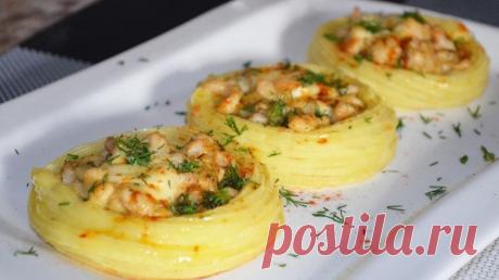 Картофельные гнёзда с курицей - Рецепты с фото Рецепт Картофельные гнёзда с курицей, Яйца фаршированные, Рецепты вторых блюд, Блюда из картофеля