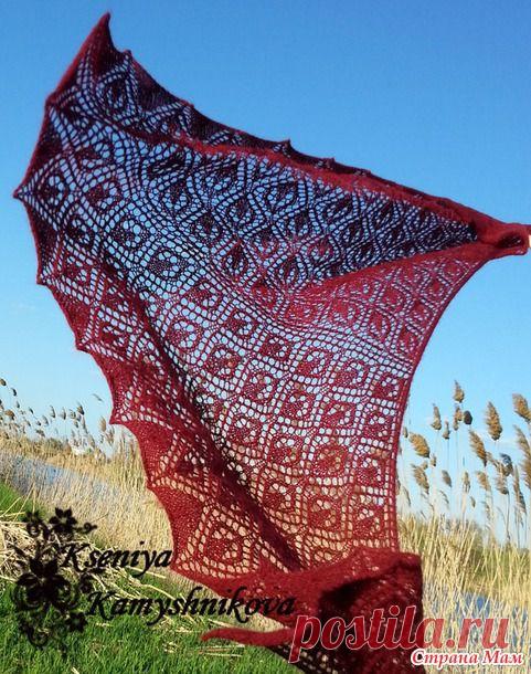 Шаль "Лети, воздушный змей!". - Вязание - Страна Мам