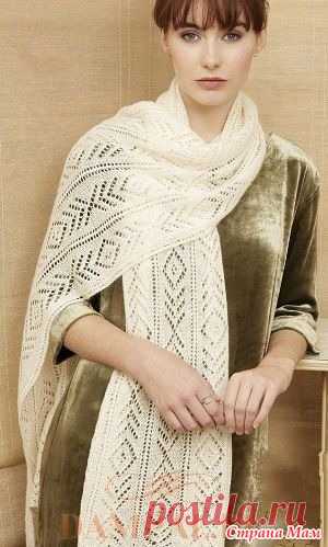 Ажурный шарф «Odisha» спицами - Вязание - Страна Мам