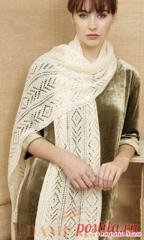 Ажурный шарф «Odisha» спицами - Вязание - Страна Мам