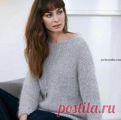 Джемпер с воротником-бейкой.Как вязать https://ya-hozyaika.com/vyazanie-spitsami/dzhempera-pulovery/dzhemper-s-vorotnikom-bejkoj/