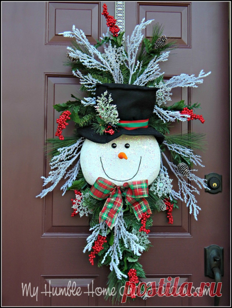 Tips and How To Create A Magical Snowman Wreath - My Humble Home and Garden