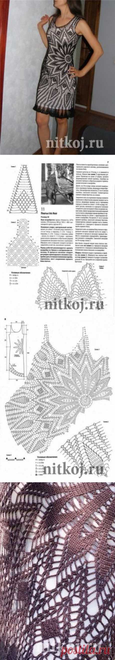 Платье крючком из салфеток » Ниткой - вязаные вещи для вашего дома, вязание крючком, вязание спицами, схемы вязания