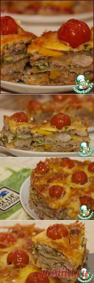 "Лазанья" с рисовой бумагой - кулинарный рецепт