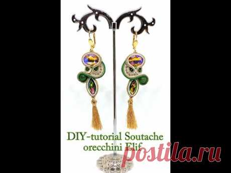 DIY - Tutorial soutache orecchini " Elif"