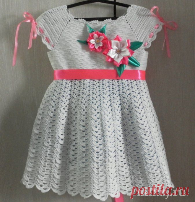 Платье "Нежность" » Ниткой - вязаные вещи для вашего дома, вязание крючком, вязание спицами, схемы вязания
