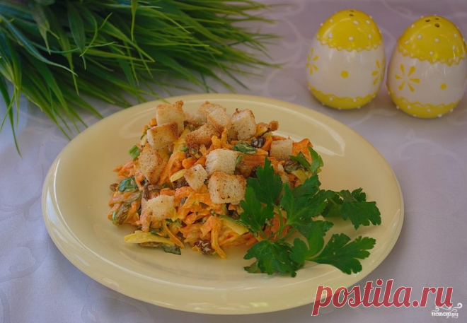 Салат с кириешками и сыром - пошаговый рецепт с фото на Повар.ру