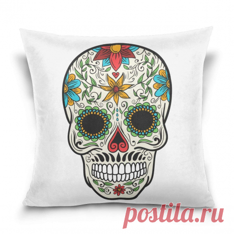 Amazon.com: Hokkien Blue Viper Floral Sugar Skull Decorative Square Throw Pillow Case Cushion Cover for Sofa Bedroom Car Double-Sided Design 20 x 20 inch: Home & Kitchen
