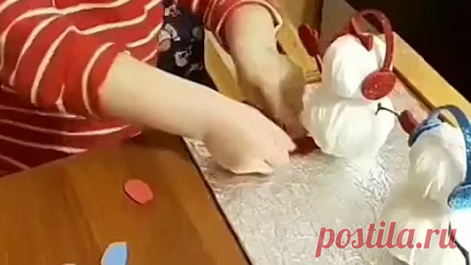Маленький снеговик своими руками