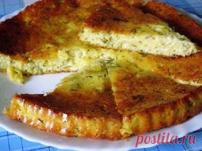 Сырный пирог на скорую руку. Вкусно, легко и быстро.