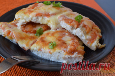 Рецепт: Куриное филе, запеченное с помидорами и сыром на RussianFood.com