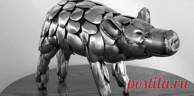 These Animal Sculptures Made Entirely Out Of Cutlery Will Amaze You