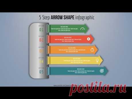 25.Create 5 Step ARROW shape infographic/Powerpoint Presentation/Graphic Design/Free Template