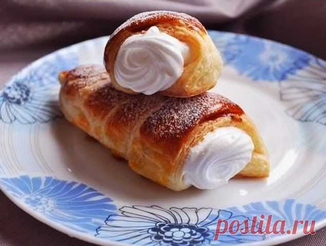 Кулинарные Рецепты: Трубочки с белковым кремом