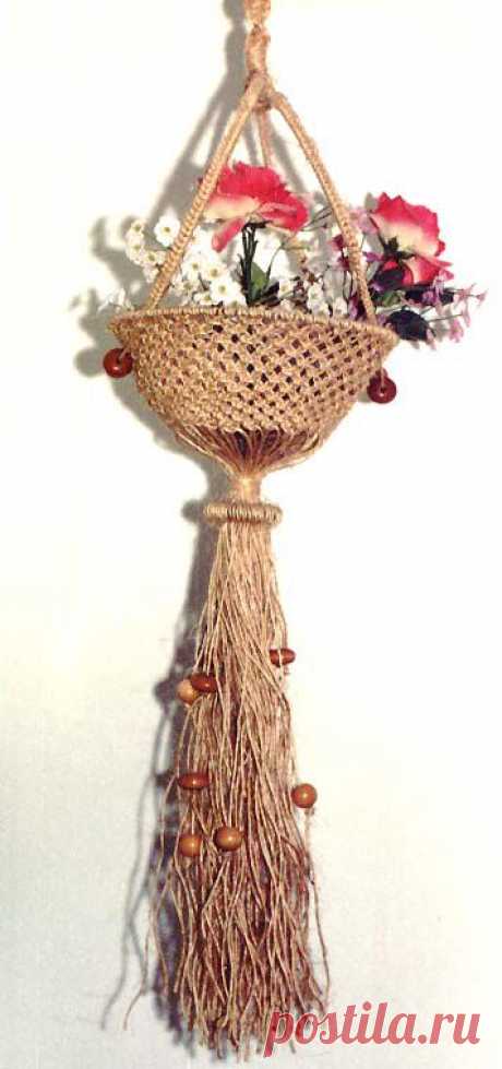 кашпо макраме для цветов