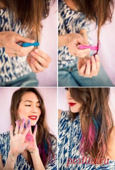 Как пользоваться мелками для волос: видео-инструкция по окрашиванию цветной пастелью своими руками, состав, сколько держаться, вредны ли, какие лучше, фото и цена