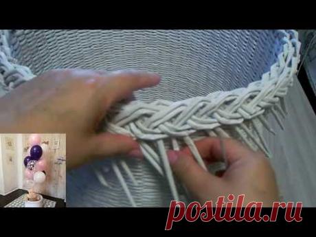 Корзина для воздушного шара из газетных трубочек