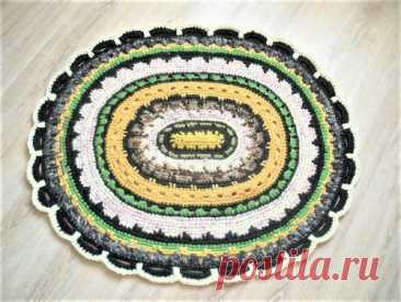 КРАСИВЫЙ ОВАЛЬНЫЙ КОВРИК КРЮЧКОМ//ЧАСТЬ 1//МАСТЕР-КЛАСС//ДЛЯ НАЧИНАЮЩИХ//CROCHET