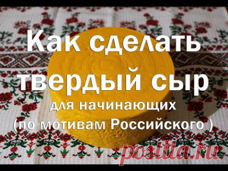 Твердый сыр по аналогу Российского  Рецепт для начинающих  Hard cheese by analogy of Russian .