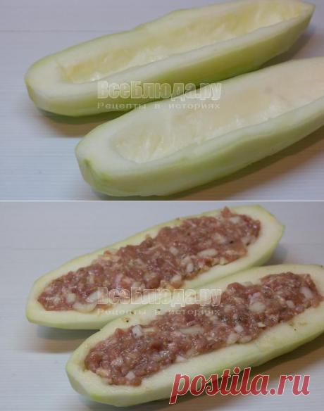 Фаршированные кабачки в духовке, рецепт кабачков с фаршем, картошкой и морковкой с пошаговыми фото | Все Блюда