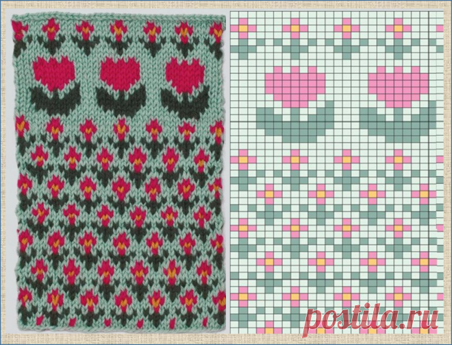 Узоры схем жаккардовых рисунков из книги японского автора | МНЕ ИНТЕРЕСНО - жаккардовое вязание | Дзен