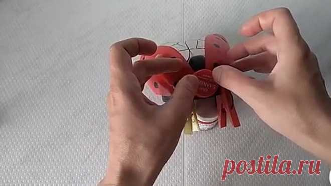 Божья коровка из пластиковой бутылки!